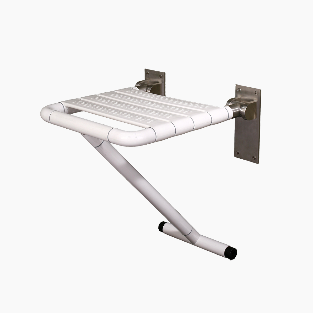 Lift-Up Shower Seat With Floor Support