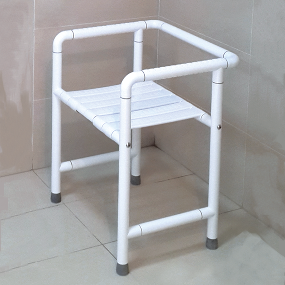 Shower Stool With Handrail And Backrest